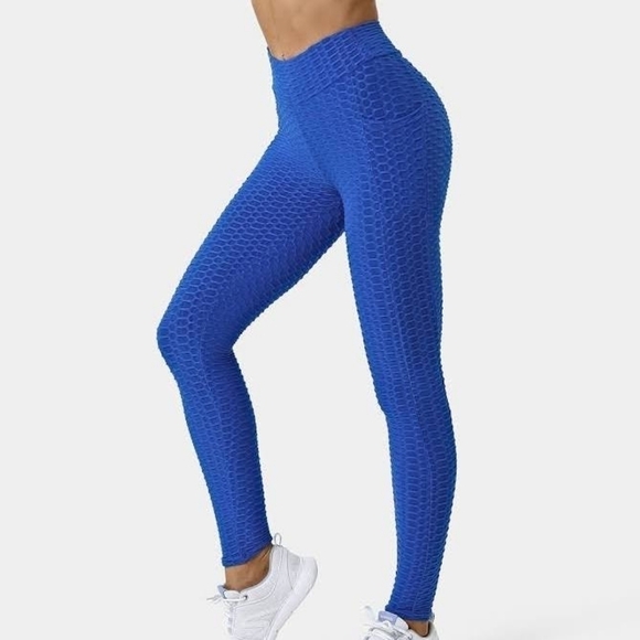 TRÏBE Textured Full Length Workout Leggings Size Small - Picture 2 of 4